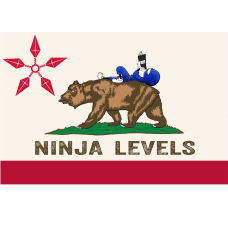 Ninja Levels Flag Sticker